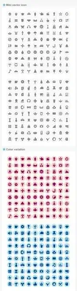 simple graphical icons 3 vector