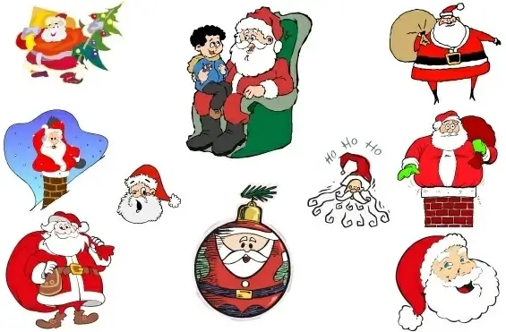 Simple Santa Vector Collection