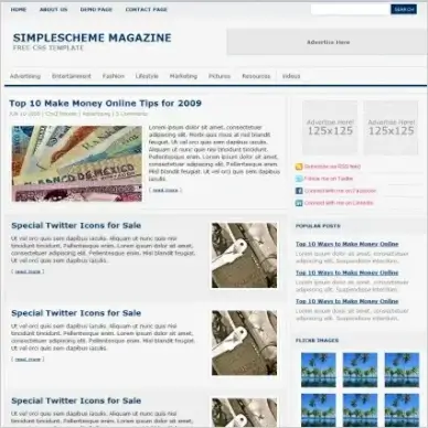 Simple Scheme Magazine Template