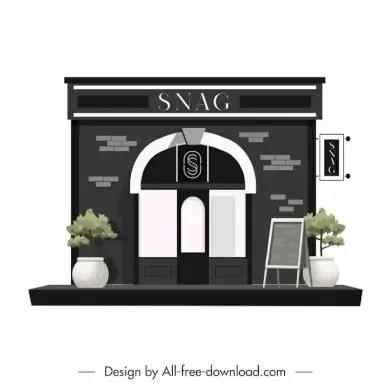 simplistic storefront template flat elegant symmetric decor