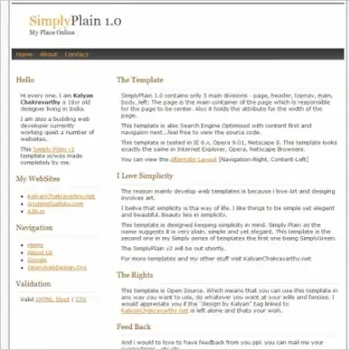 Simply Plain 1.0 Template