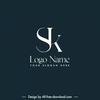 sk logo template flat elegant contrast