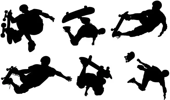 Skate Boarding Art Vectors- Free