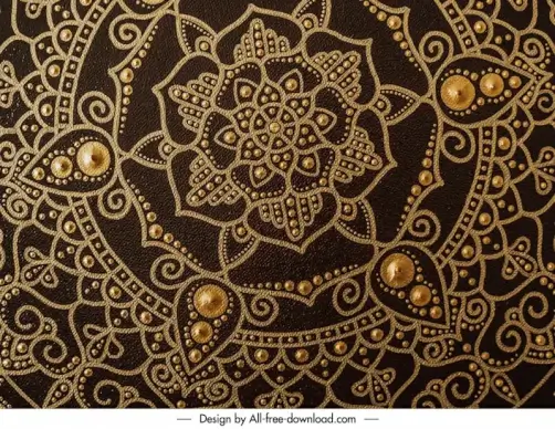 sketchy style mandala brusher backdrop elegant dark classic