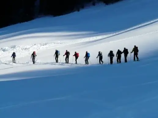 ski tour winter hike hike