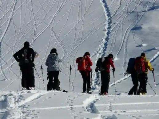 ski tour winter hike hike