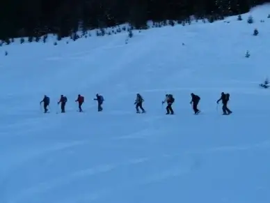 ski tour winter hike hike