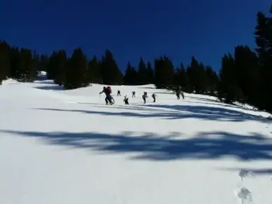 ski tour winter hike hike