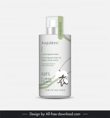 skincare bottle packaging template elegant tree decor
