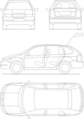 Skoda Fabia Combi clip art