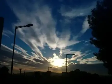 sky clouds sun