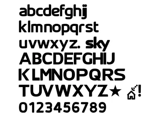 SKYfontThick