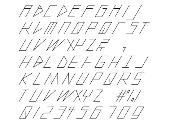 Slanted Italic Shift