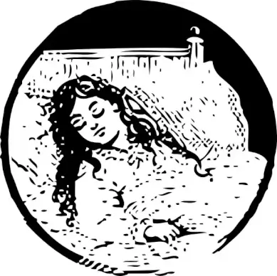 Sleeping Girl clip art
