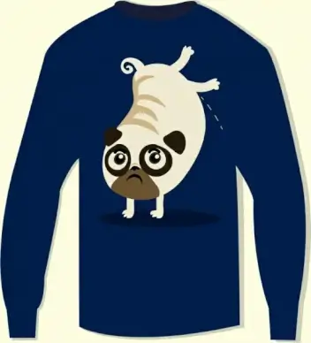 sleeve tshirt design cute puppy pissing cartoon design