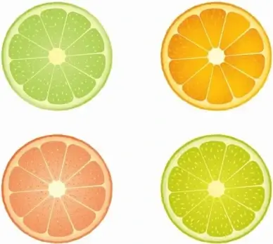 Slices of lime and orange