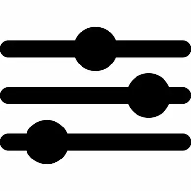 sliders h sign icon flat silhouette circles lines sketch
