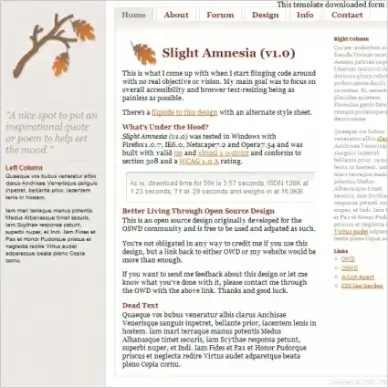 Slight Amnesia v1.0 Template