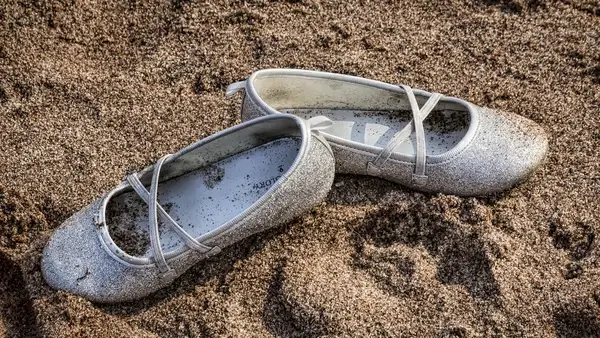 slippers in the sand