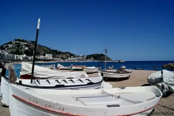 small boats on the sand