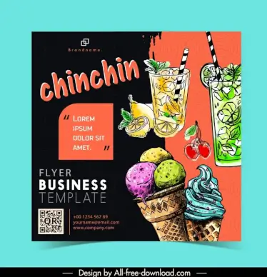 small chops eflyer template contrast retro grunge handdrawn design 
