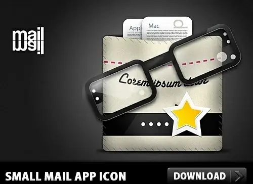 Small Mail App Icon PSD