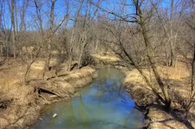 small stem of the river on the 400 trail in wisconsin