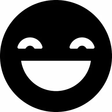 smile face sign icon flat silhouette geometric outline 