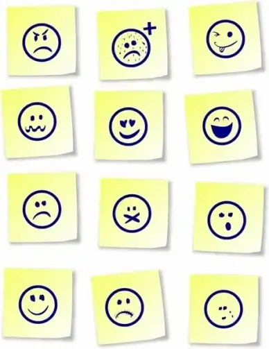 Smile sticky notes