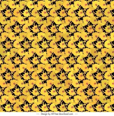 smiling bear pattern template flat classical repeating