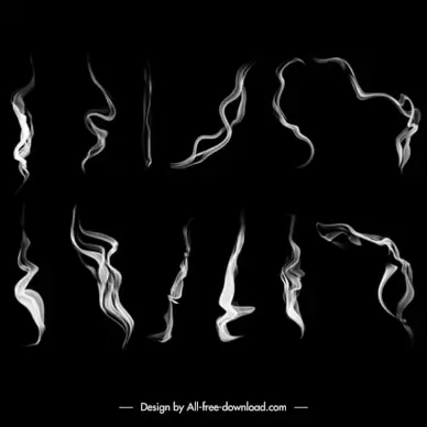 smoke brushes design elements dynamic monochrome decor