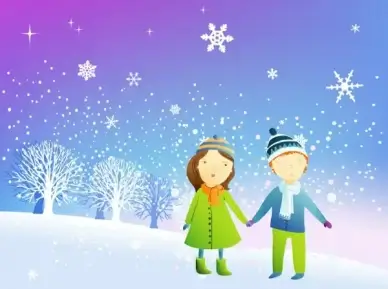snow and people