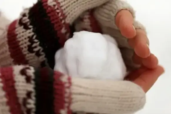 snowball in hand