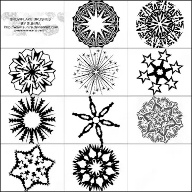 snowflakes brush