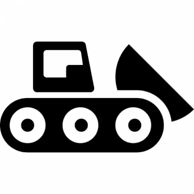 snowplow sign icon flat contrast black white geometric outline