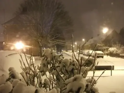 snowy scene in uk