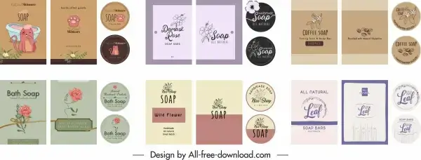 soap packing decor templates elegant retro design