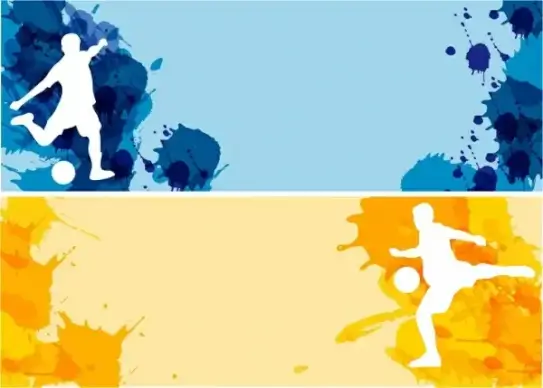 soccer background sets white silhouette colorful grungy decoration
