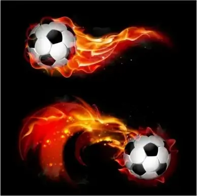 Soccer ball on fire