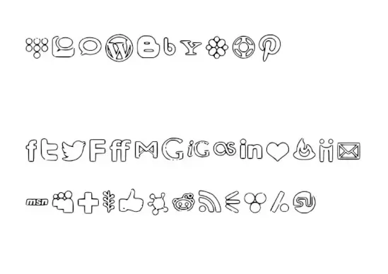 Social Media Icons Bold