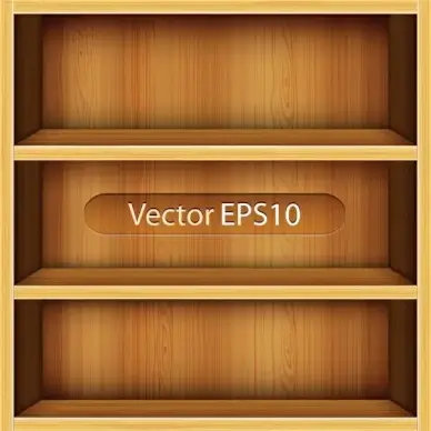 solid wood bookshelves vector 1