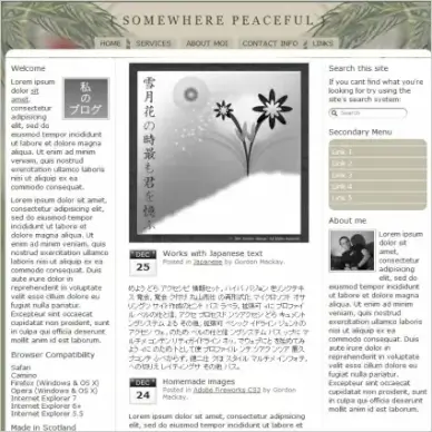 Somewhere Peaceful Template