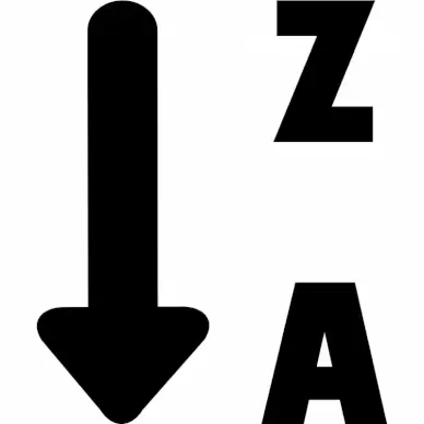 sort alpha down alt sign arrow texts sketch