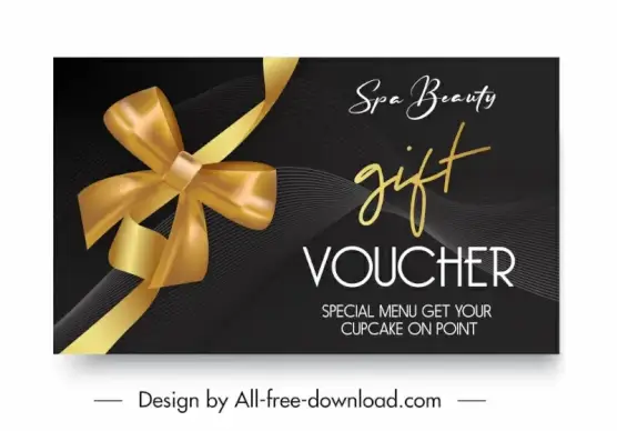 spa voucher template modern 3d contrast