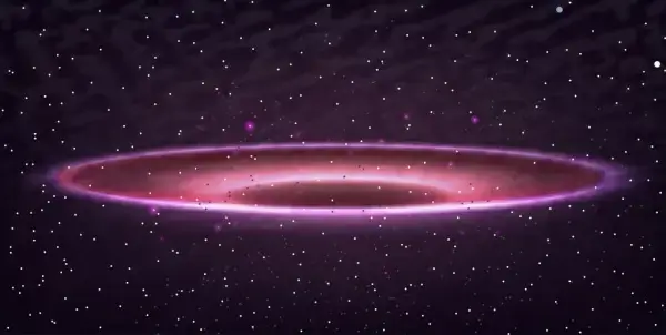 space background black hole icon shiny spots decoration