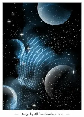 space background dark twinkling modern design