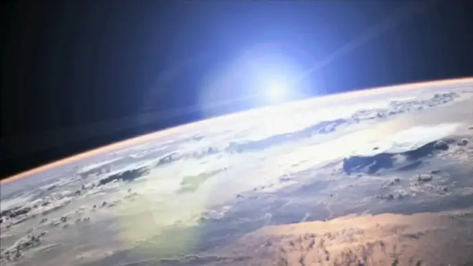 spaceships flying on space discovery cartoon film