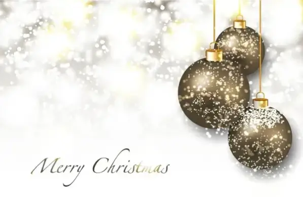 sparkling blurred background with christmas balls