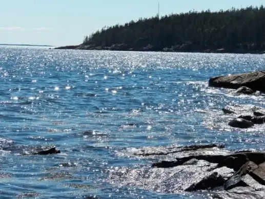 sparkling ocean waves