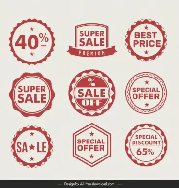 special offer stamps collection  classical geometric shapes
